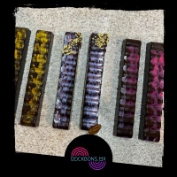 Barras de chocolate con ganache y nuez. 